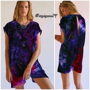 Free People x Riverside Tool and Dye, Velvet Romper in Disco